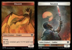 Dragon (0020) // Soldier (0009) Double-Sided Token